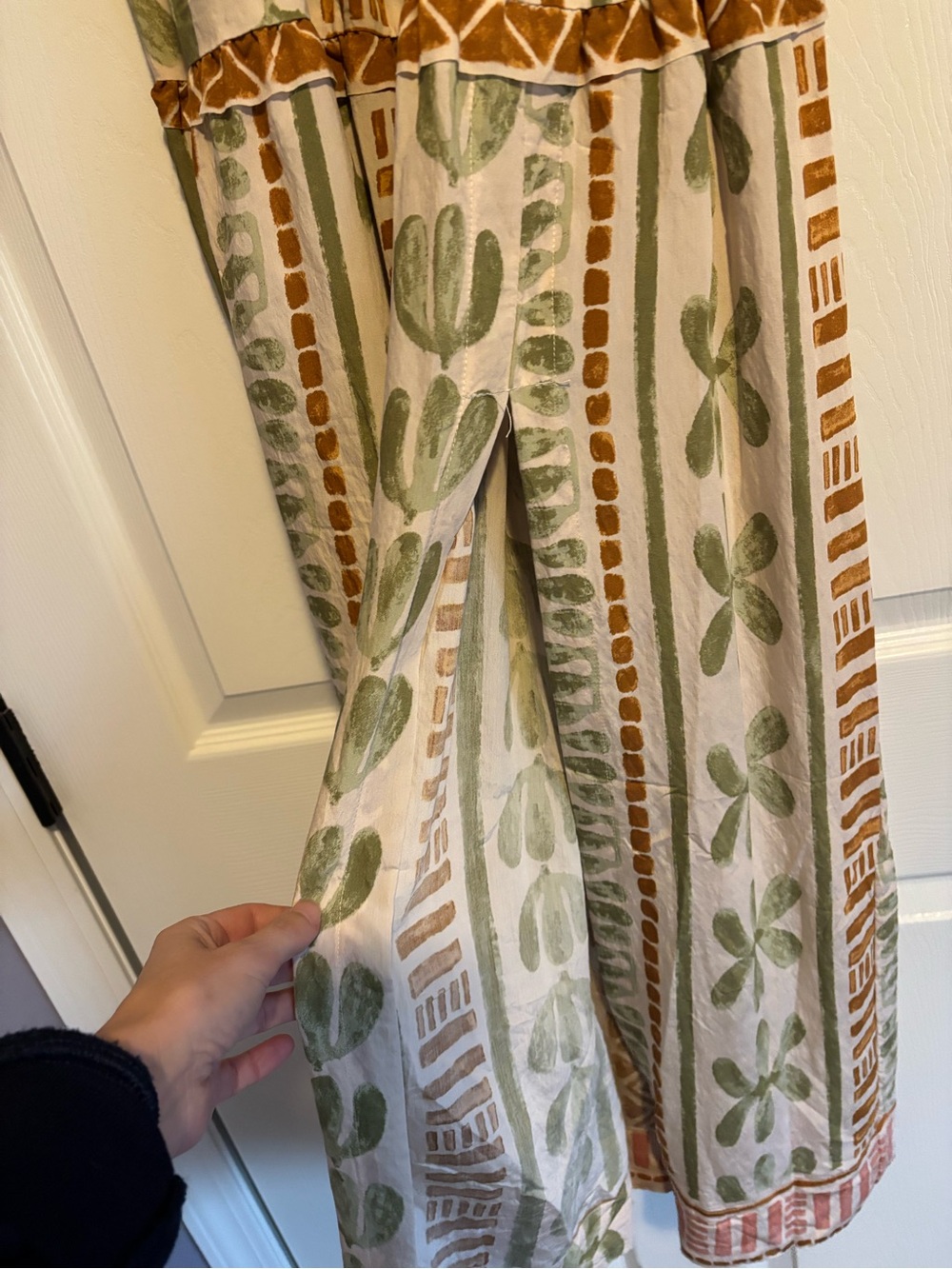 Bohemian Orange & Sage Printed Maxi Dress - Picture 8 of 9